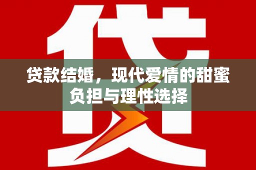 新庄贷款结婚，现代爱情的甜蜜负担与理性选择