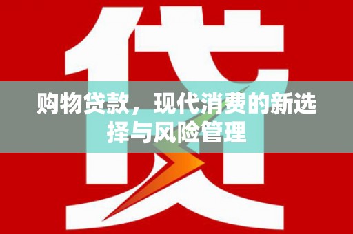 新庄购物贷款，现代消费的新选择与风险管理