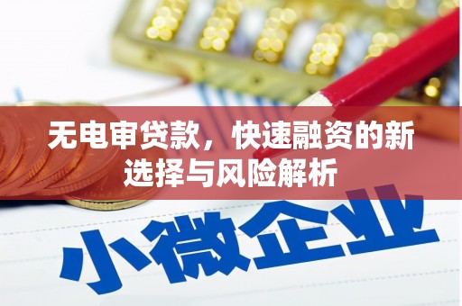 新庄无电审贷款，快速融资的新选择与风险解析