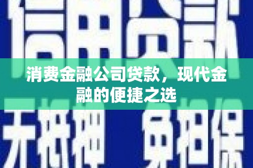 新庄消费金融公司贷款，现代金融的便捷之选