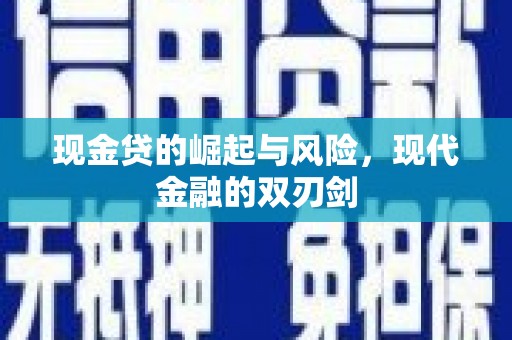 新庄现金贷的崛起与风险，现代金融的双刃剑
