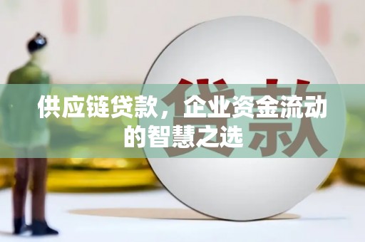 新庄供应链贷款，企业资金流动的智慧之选