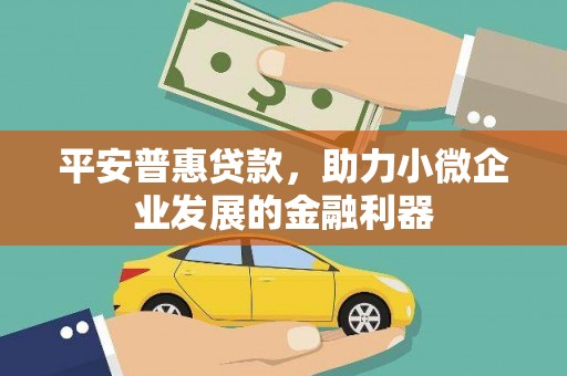 新庄平安普惠贷款，助力小微企业发展的金融利器