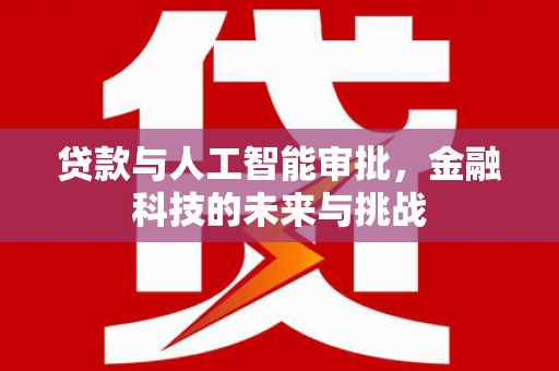 新庄贷款与人工智能审批，金融科技的未来与挑战