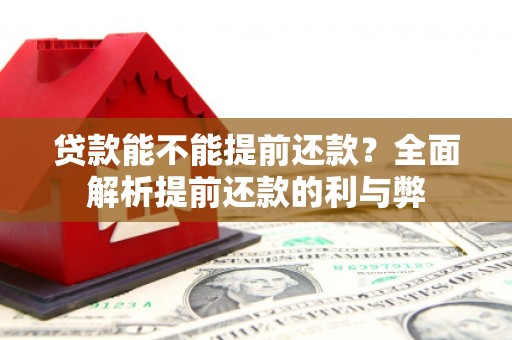 新庄贷款能不能提前还款？全面解析提前还款的利与弊