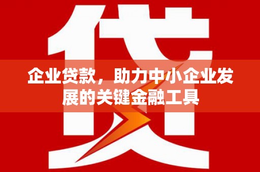 新庄企业贷款，助力中小企业发展的关键金融工具