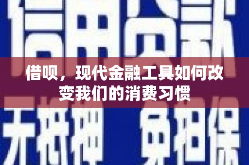 新庄借呗，现代金融工具如何改变我们的消费习惯