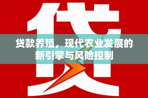 新庄贷款养殖，现代农业发展的新引擎与风险控制